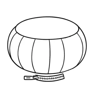 Meditationskissen mit Reißverschluss