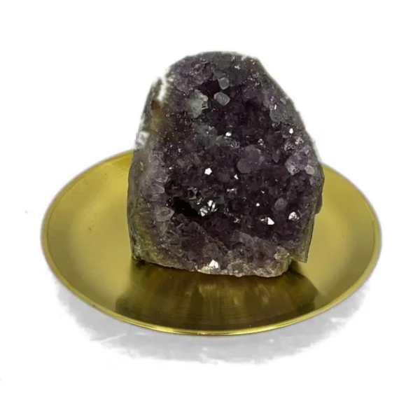 Großer Amethyst-Cluster mit kräftigen Spitzen; Rohdruse für Meditationsraum und achtsames Wohnen.