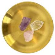 Kristallset Liebe & Beziehung mit Rosenquarz, Amethyst und Bergkristall im Arrangement