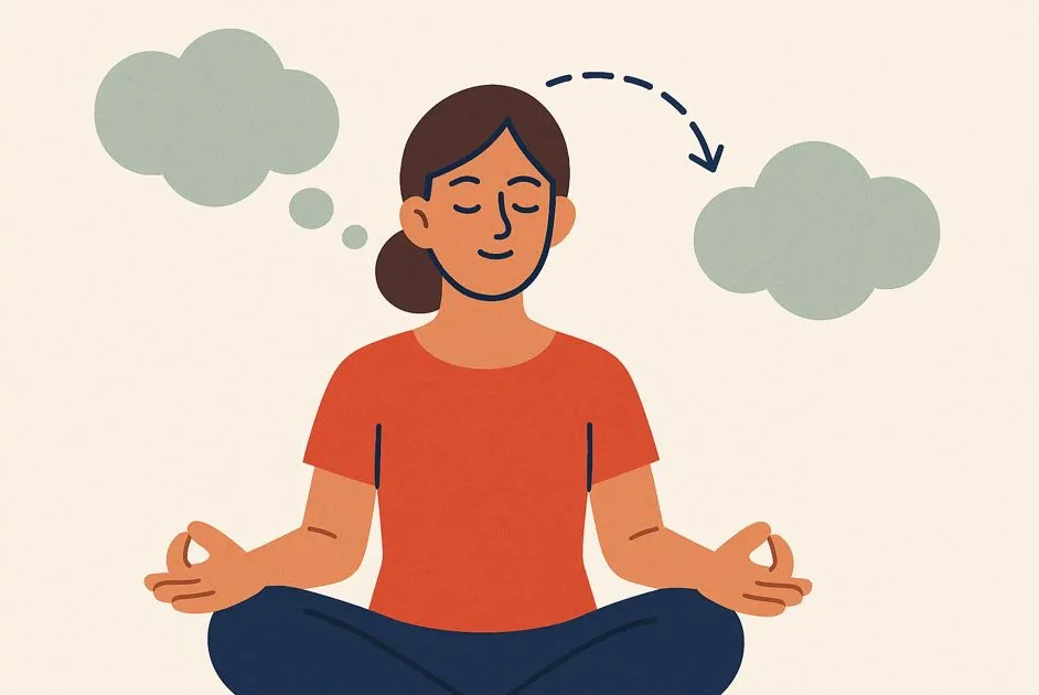 Let your thoughts wander while meditating