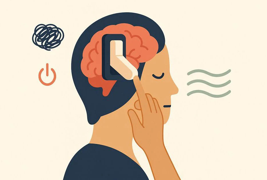 Symbolische Darstellung: Schalter im Gehirn für Aufmerksamkeit