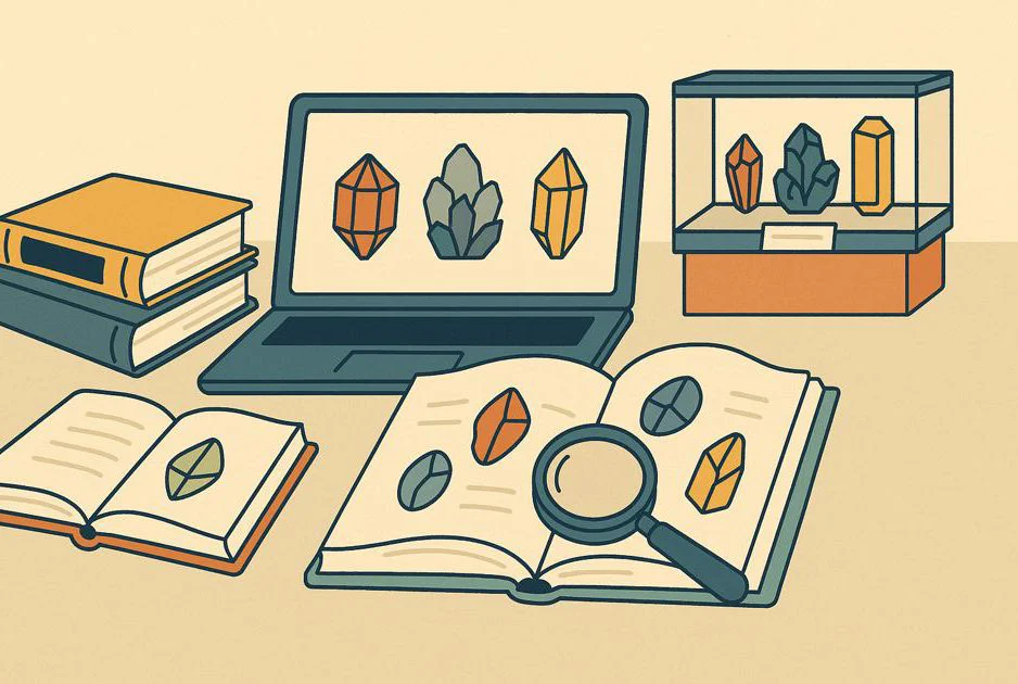 Collecting books and information about crystals
