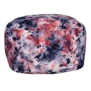 Frontansicht eines runden, violetten Zafu-Meditationskissens im Kronenchakra-Ton; vegane Hülle, klare Form für stabile Sitzhaltung.