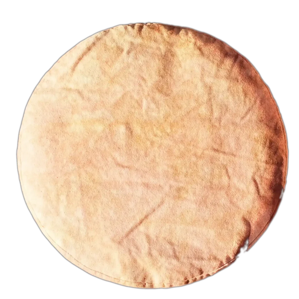 Meditationskissen Swadhisthana Flow in warmem Orange mit feinen Sprenkeln, Zafu, freigestellt