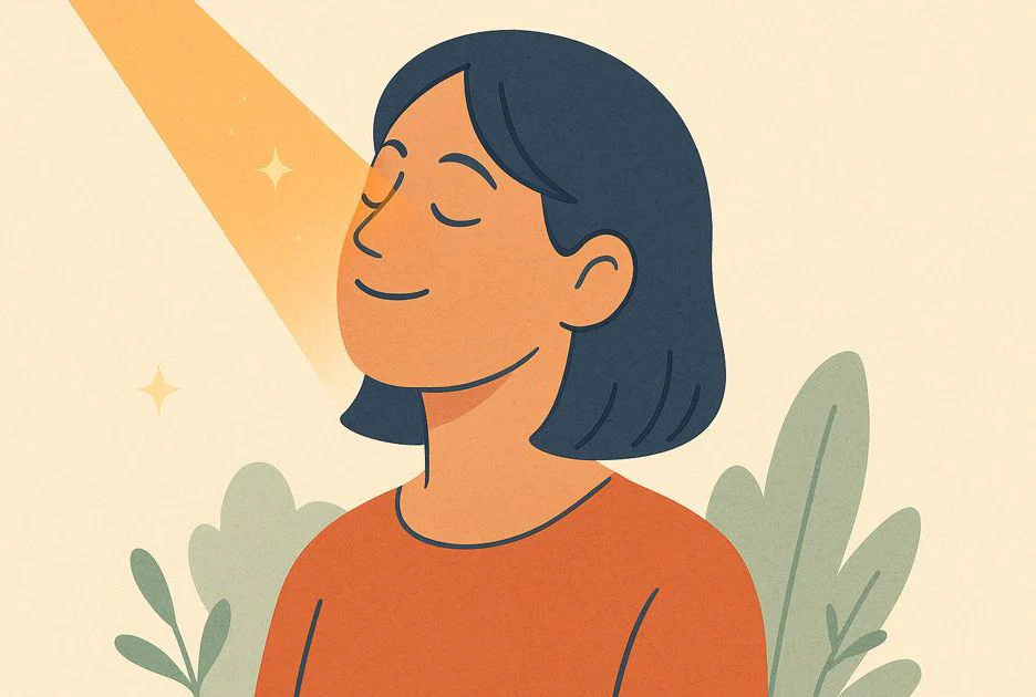 Moments of happiness through open, non-judgmental perception