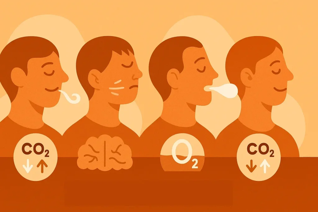 Grafik verdeutlicht die Nachteile von zu viel Atmung