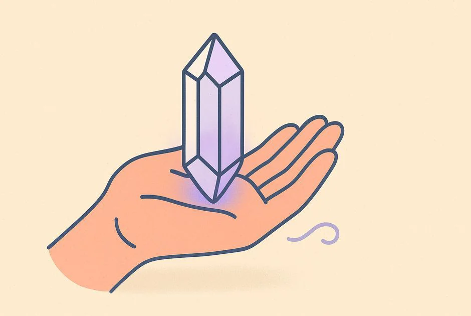 Klarheit und Energie durch Bergkristall in der Meditation