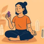 Introduction to meditation practice with crystals and mindfulness