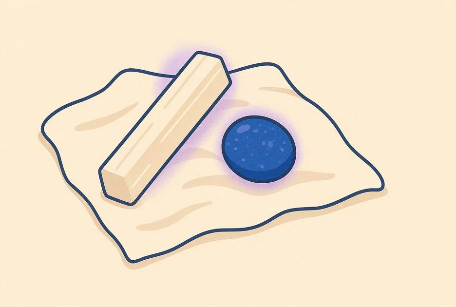 Selenit und Lapislazuli für energetische Reinigung und Intuition