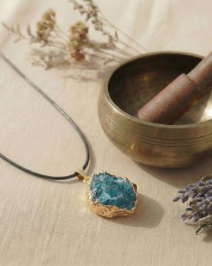 Blauer Apatit Kette