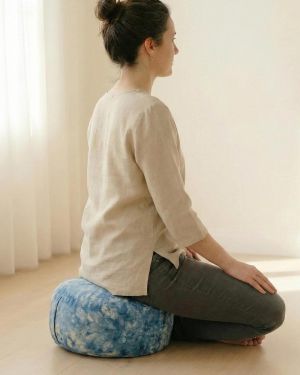 Blaues Meditationskissen