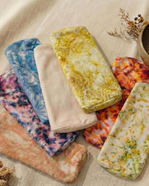 Meditationskissen Bezug + Inlay ohne Füllung, pflanzengefärbt, handmade, zum Selbstbefüllen mit Dinkelspelz für Meditati