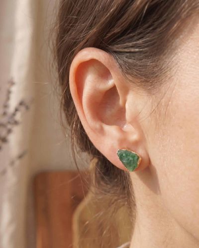 Grüner Aventurin Ohrstecker